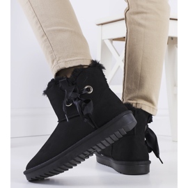 Czarne śniegowce z kokardką Lachance 2