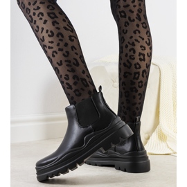 Czarne botki na platformie Tausel 1