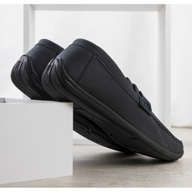 BM Granatowe mokasyny męskie Pearse 2