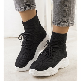 Czarne sneakersy skarpetkowe Dowden 1