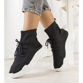 Czarne sneakersy skarpetkowe Dowden 2