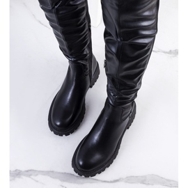 PA1 Czarne kozaki na platformie Khadim 1