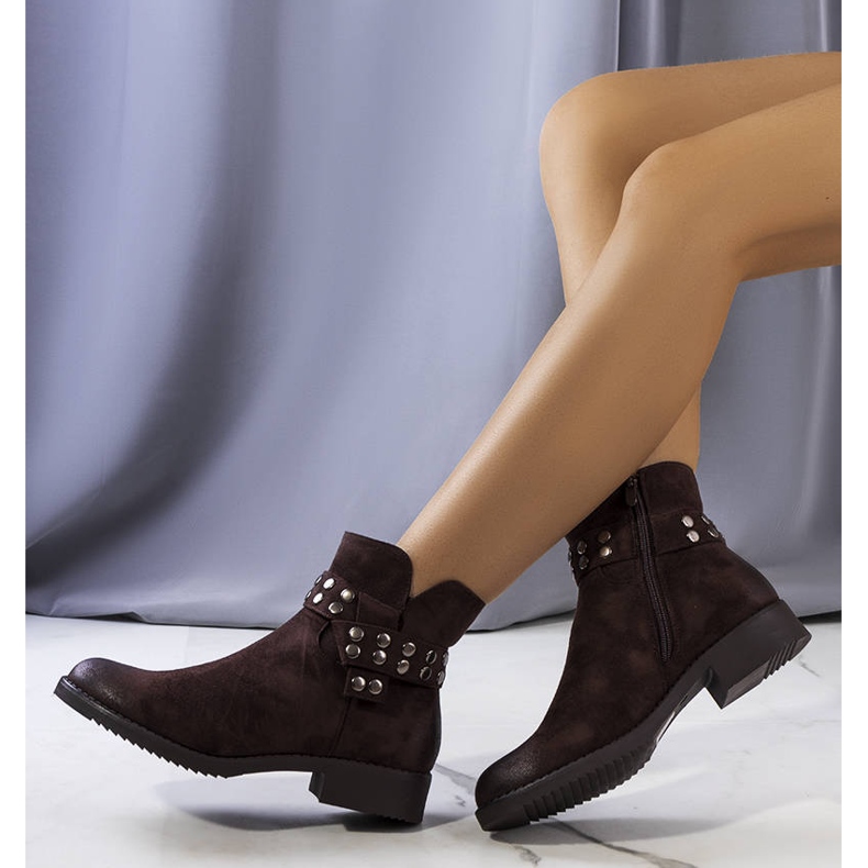 PA1 Brązowe ocieplane botki Meldert 1