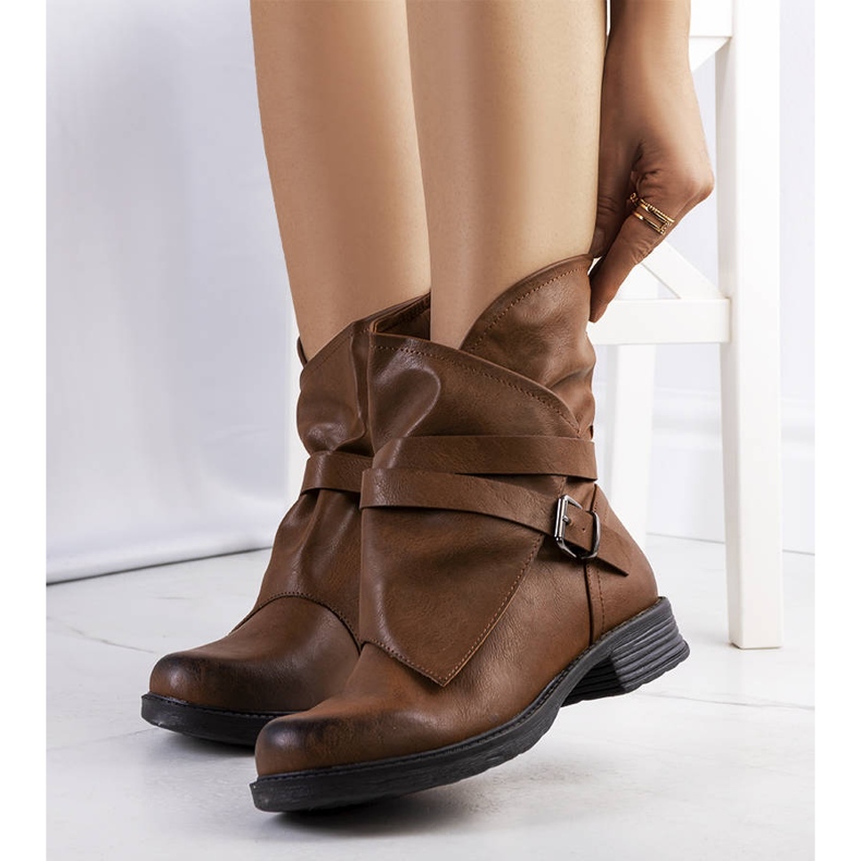 PA1 Camelowe botki Soren brązowe 1