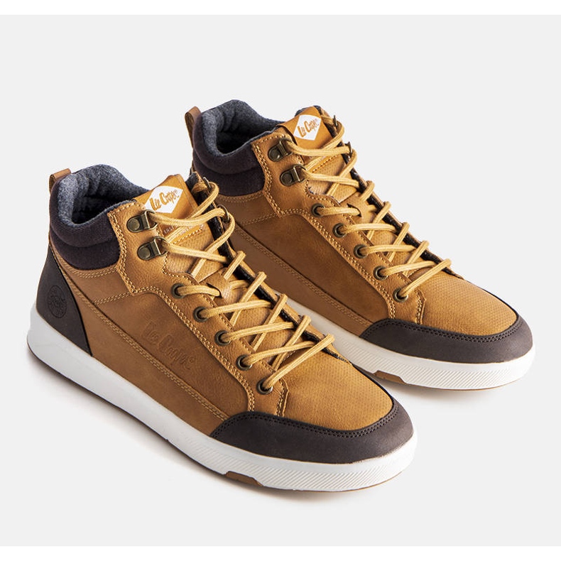 Lee Cooper Brązowe ocieplane sneakersy LCJ-22-31-1455M 1
