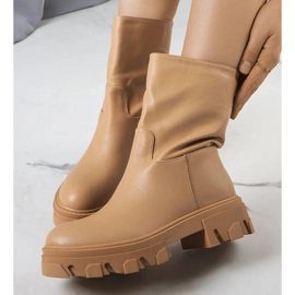 Brązowe botki ocieplane Nasidi beżowy 1