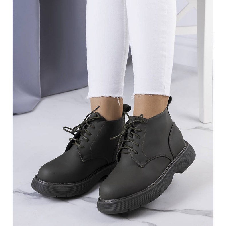 Zielone botki ocieplane Savino 1