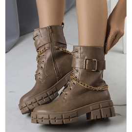 Beżowe botki ocieplane Cerrelli beżowy 1