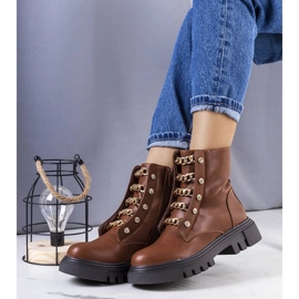 Camelowe botki ocieplane Perno brązowe 1