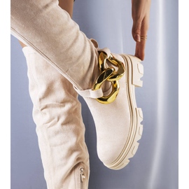 Beżowe wysokie kozaki Rero beżowy 1