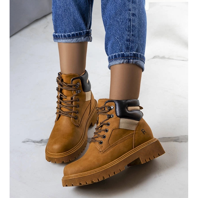 Brązowe ocieplane traperki Nadel 1