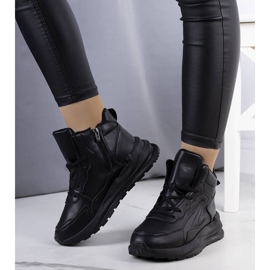 Czarne ocieplane sneakersy Tasma 1