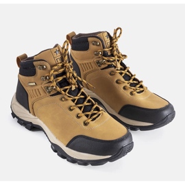 Brązowe ocieplane trapery męskie Tervo czarne 1