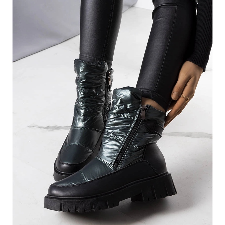 Zielone śniegowce damskie Koltso czarne 1