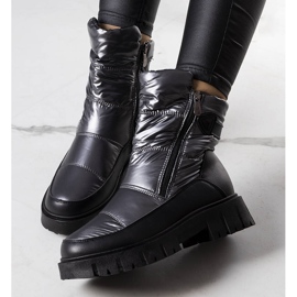 PA1 Srebrne śniegowce damskie Koltso czarne srebrny 1