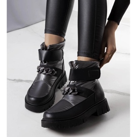 Srebrne śniegowce z łańcuchem Ephraim czarne 1