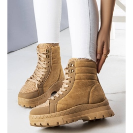 BM Brązowe ocieplane botki Isaias 1