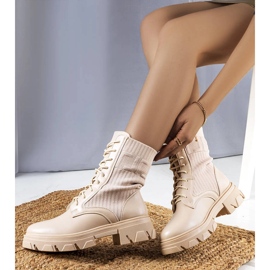 Beżowe traperki Kori beżowy 1