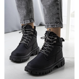 Czarne traperki damskie Didians 1