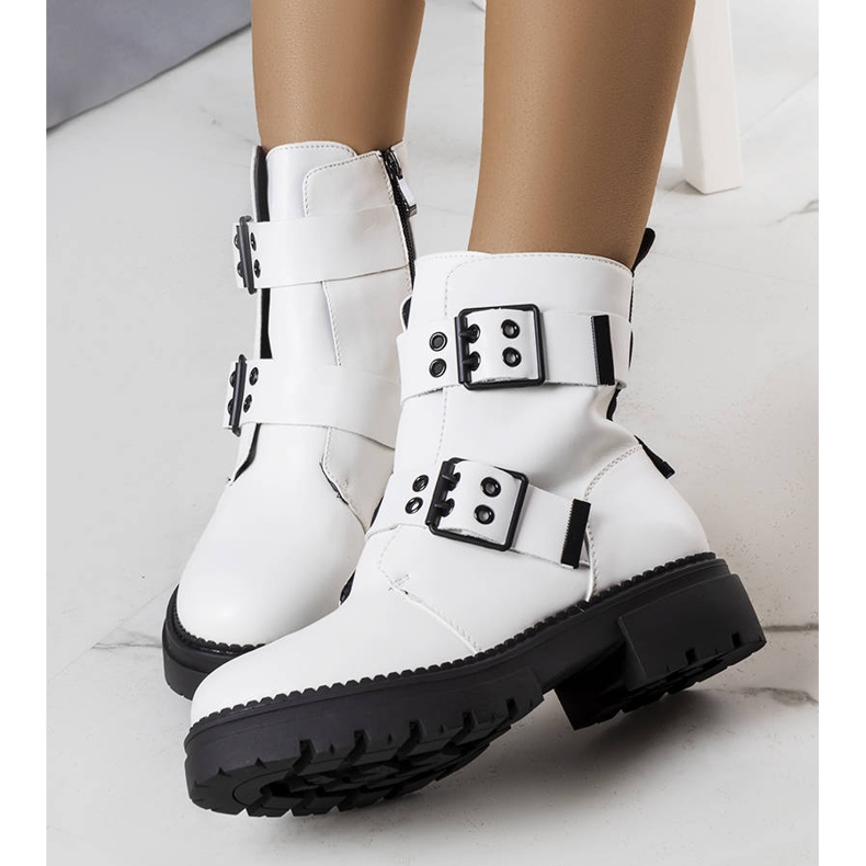 Białe ocieplane botki Cantin 1