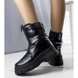 Czarne pikowane śniegowce Giovanni 1