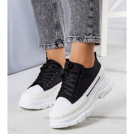 BM Czarne trampki na wysokiej platformie Lavaris 1