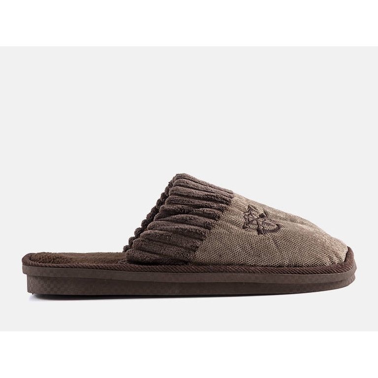 Brązowe kapcie męskie Lesseps 1