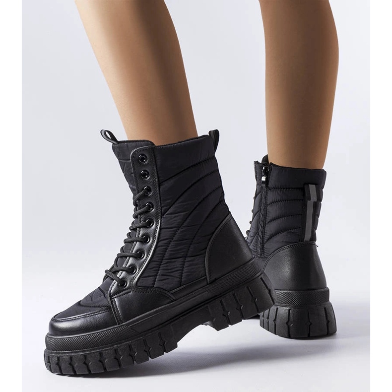 Czarne ocieplane śniegowce Collin 1