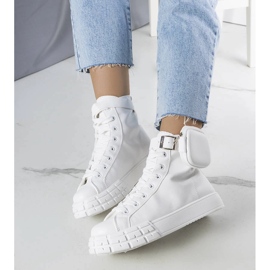 Białe trampki za kostkę z saszetką Willie 1