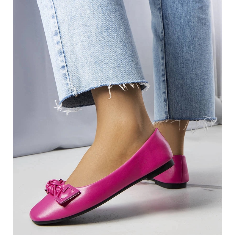 Różowe balerinki z kokardką Tabitha 1