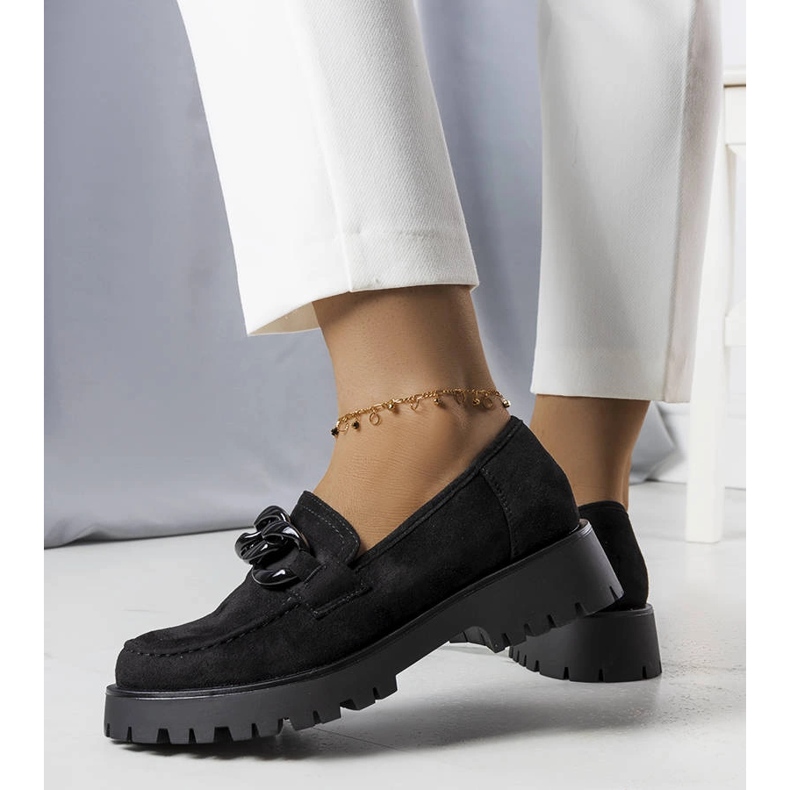 Czarne lordsy zdobione łańcuchem Arpin 1