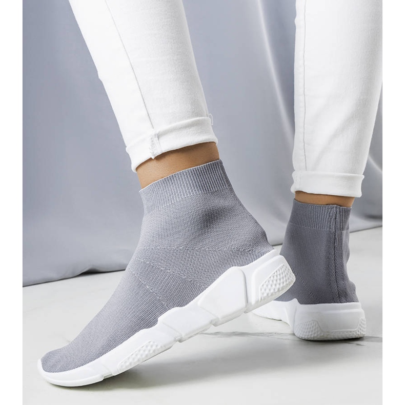 Szare wysokie sneakersy William 1