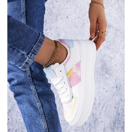 Biało-niebieskie buty na platformie Heloise białe 1