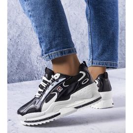 Czarne sneakersy na koturnie Germain 1