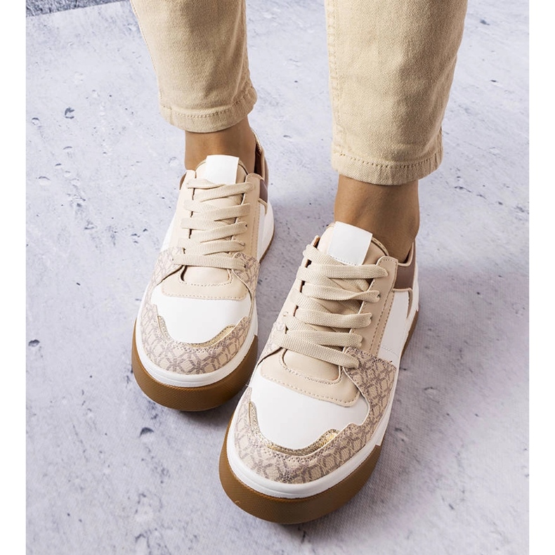 Brązowe sneakersy zdobione monogramem Grandbois 1