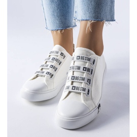 Białe wsuwane trampki Big Star HH274094 1