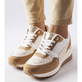 Beżowo-białe sneakersy Mireault beżowy 2