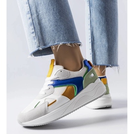 Białe sneakersy z łączonych materiałów Riel 1