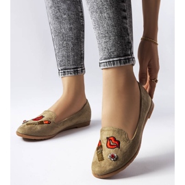 Zielone ozdobne balerinki Hillcrest 1