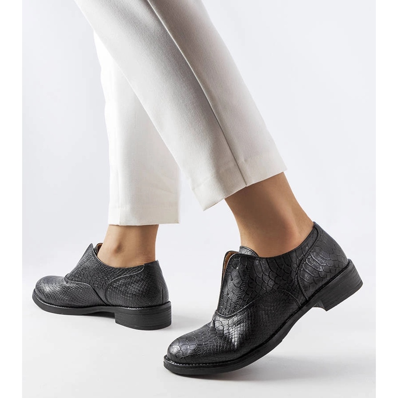 Czarne półbuty LS5379 Black 1