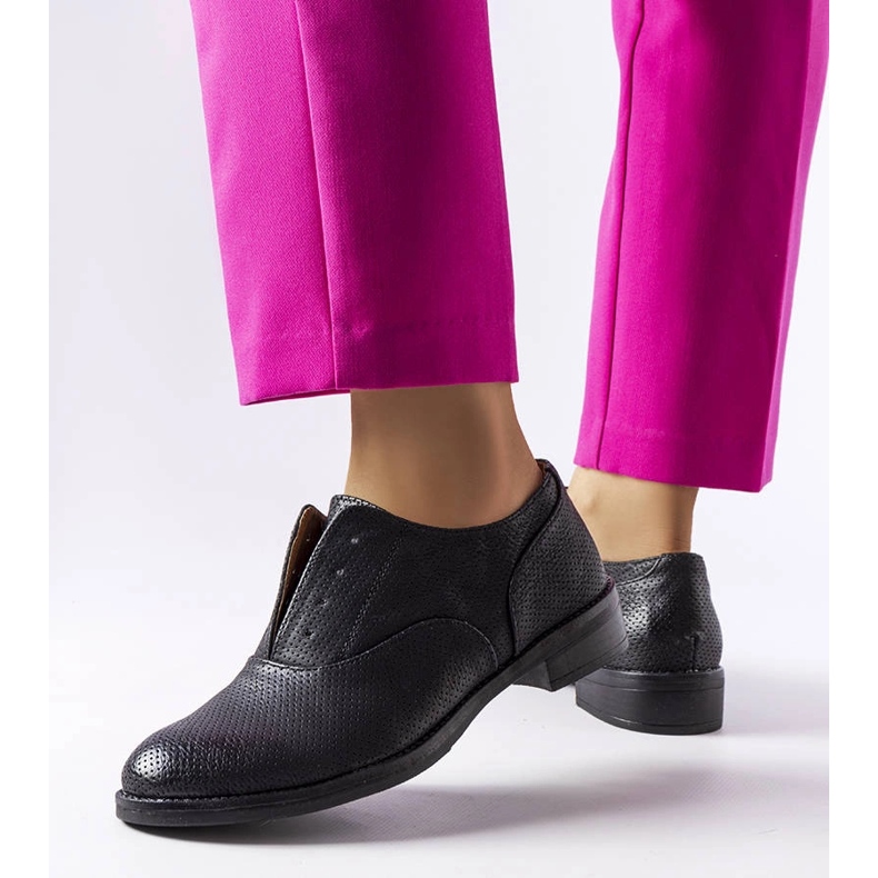 Czarne półbuty LS5379 Black 1