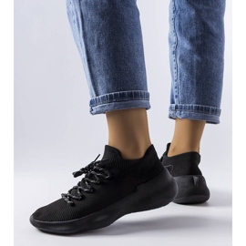 Czarne materiałowe sneakersy Côté 1