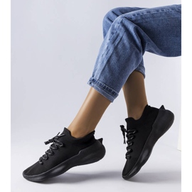 Czarne materiałowe sneakersy Côté 2