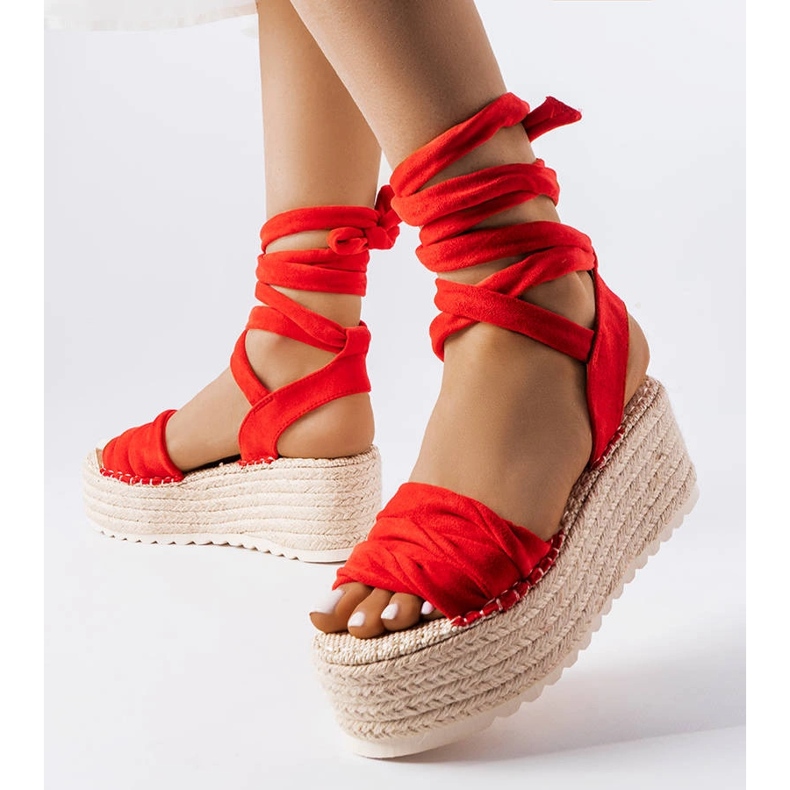 Seastar Czerwone espadryle na platformie Loiseau 1