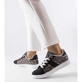 Czarne sneakersy zdobione monogramem Bolduc 1