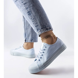 Niebieskie materiałowe trampki Esmeraude 1