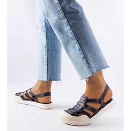 Czarne gumowe sandały Canton 1