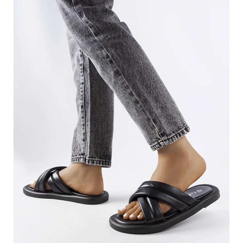 Czarne klapki Lubbock 2