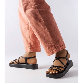 Czarne sandały na platformie Brunelle 1