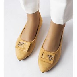 Beżowe balerinki zdobione cyrkoniami Fleming beżowy 1